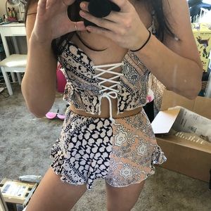 Two piece patterned Coachella set